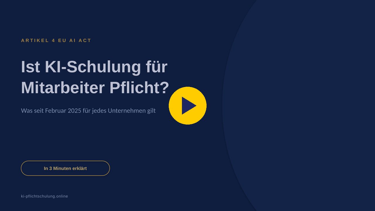 Ist KI-Schulung für Mitarbeiter Pflicht? Artikel 4 EU AI Act einfach erklärt