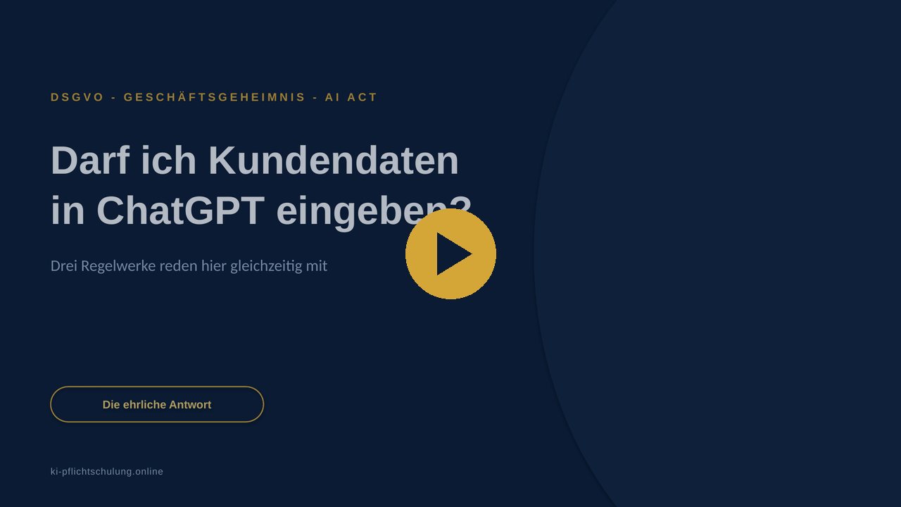 Darf ich Kundendaten in ChatGPT eingeben?